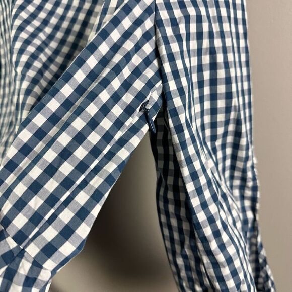 Universal Standard for J. Crew gingham plaid tie sleeve tunic top - Picture 10 of 11